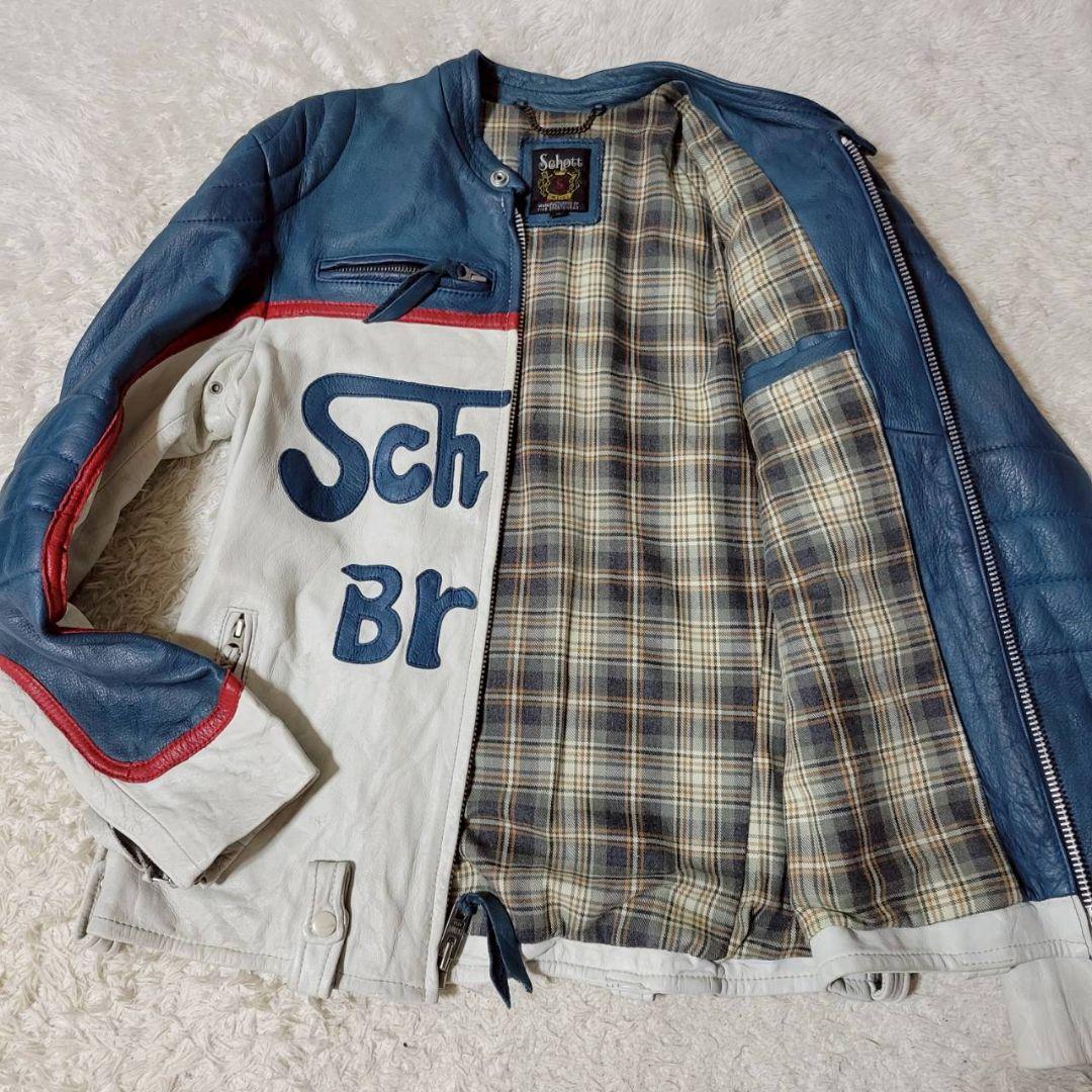 BOZZ様　SCHOTT 13ナンバリング レザーワッペン シングルライダース