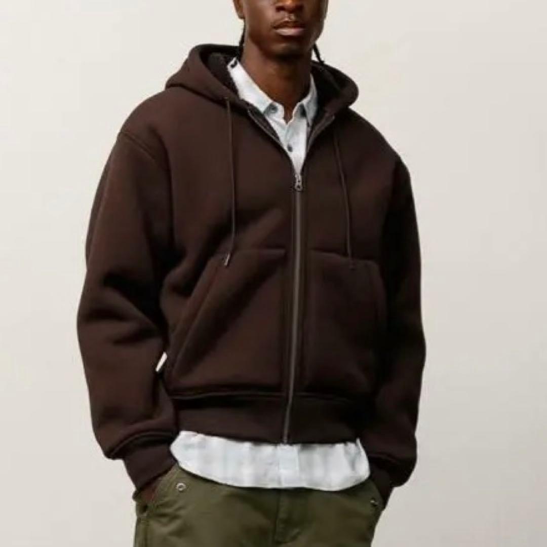 stussy BONDED SHERPA HOODIE ブラウン　タグ付き