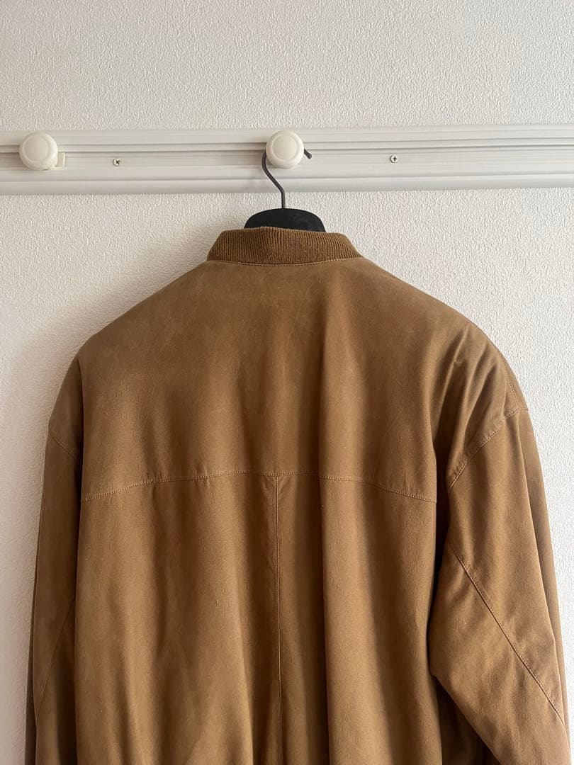 80s loewe レザースポーツジャケット　デタッチャブルカラー