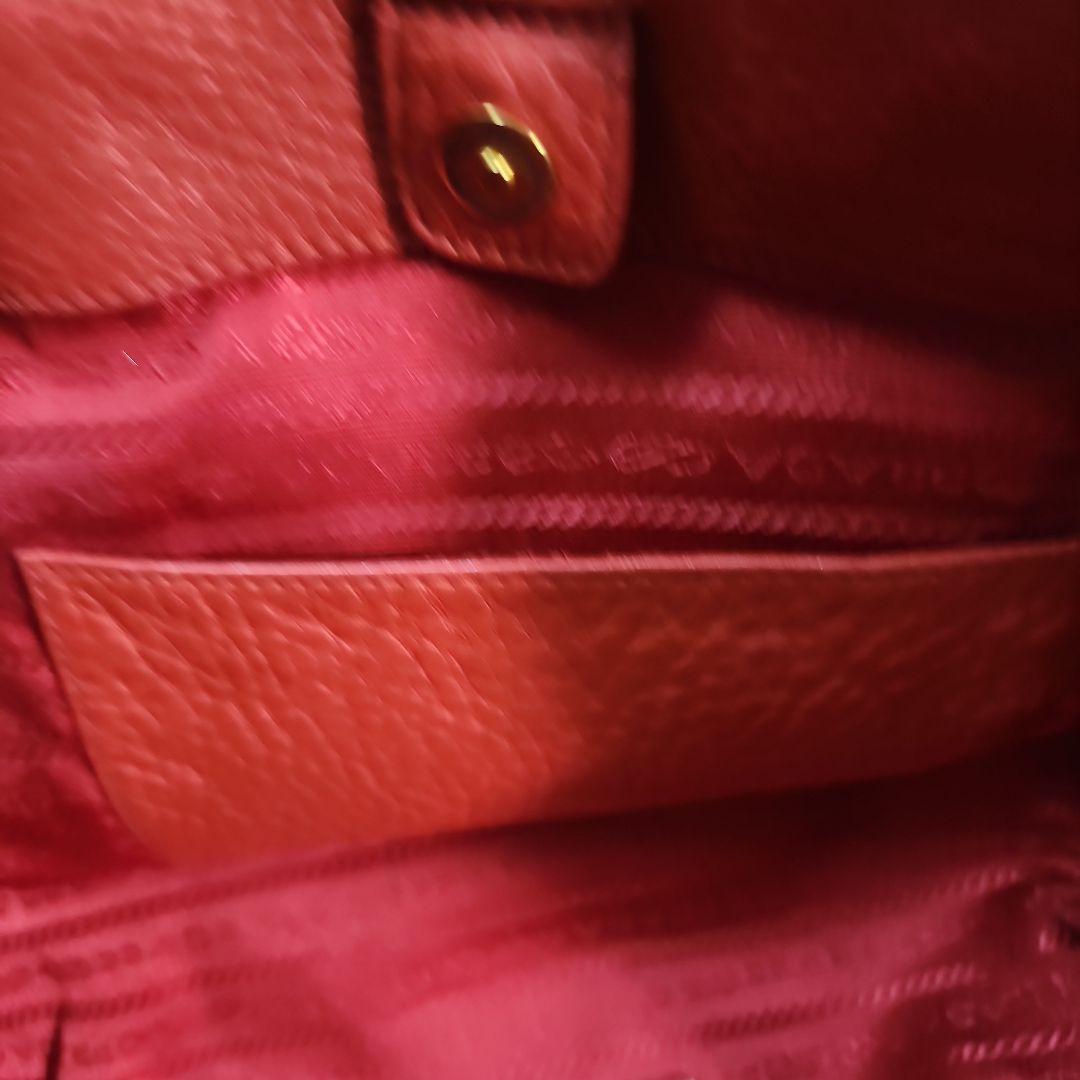 PRADA レザー バッグ レッド