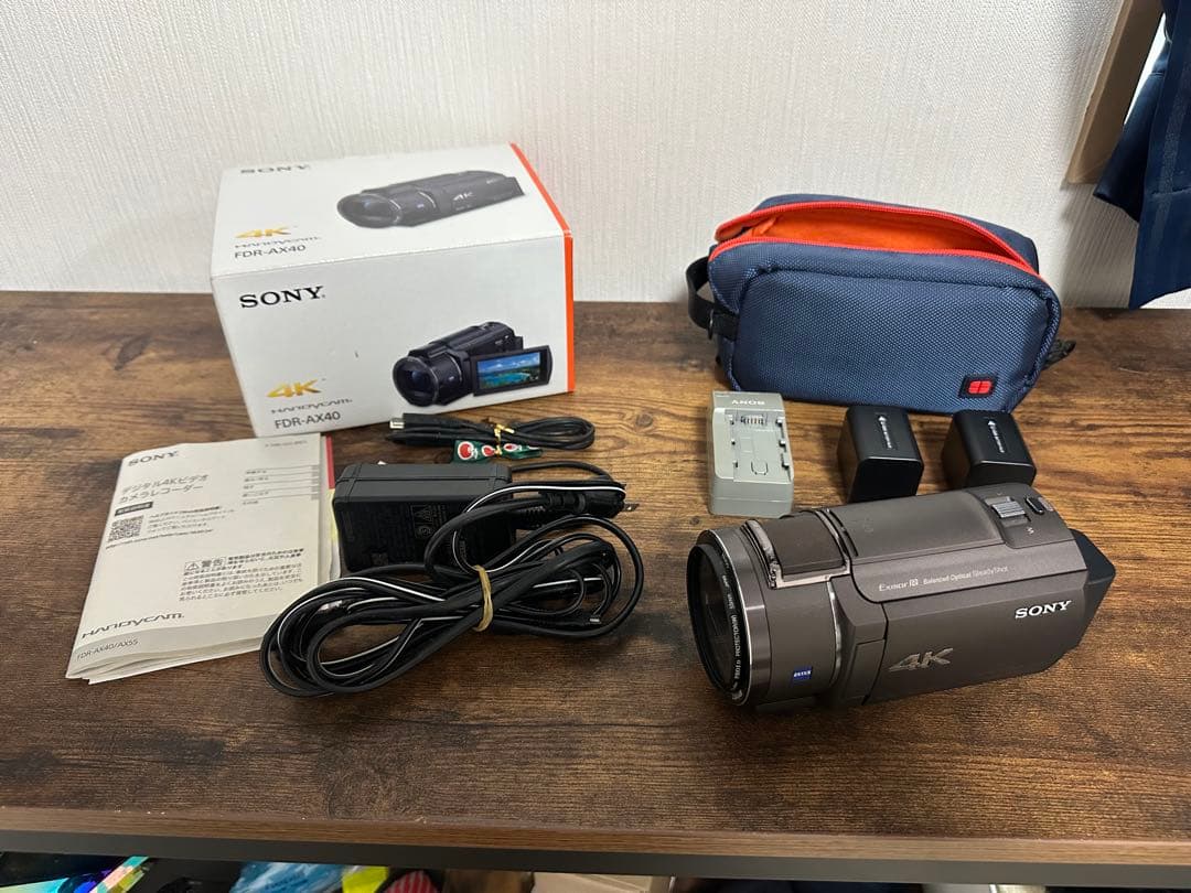 【値下交渉可】SONY 4Kビデオカメラ(FDR-AX40)&外付けマイク