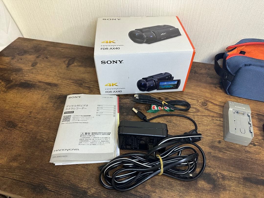 【値下交渉可】SONY 4Kビデオカメラ(FDR-AX40)&外付けマイク