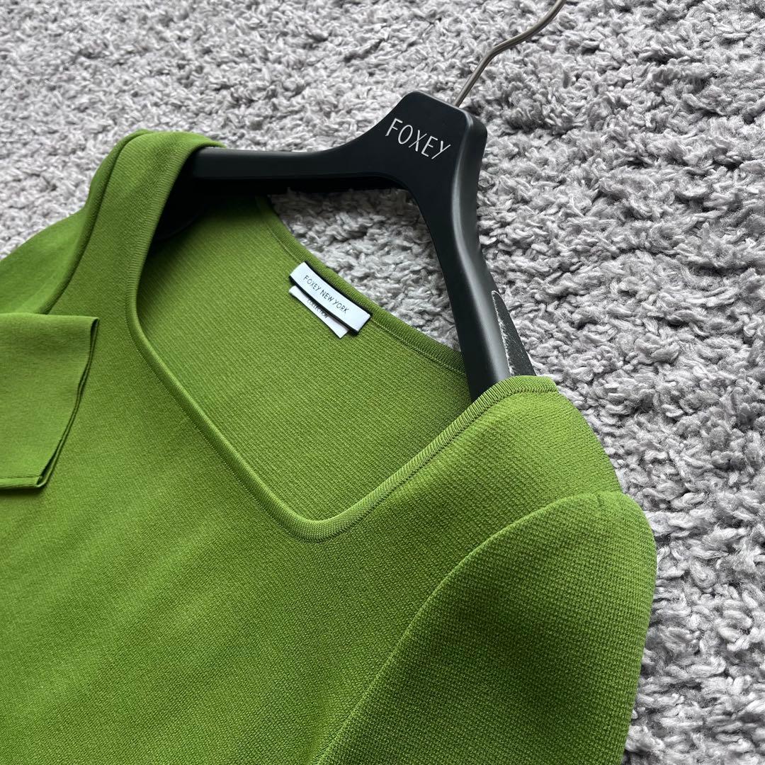 FOXEY NY 40 グリーンティー ニット