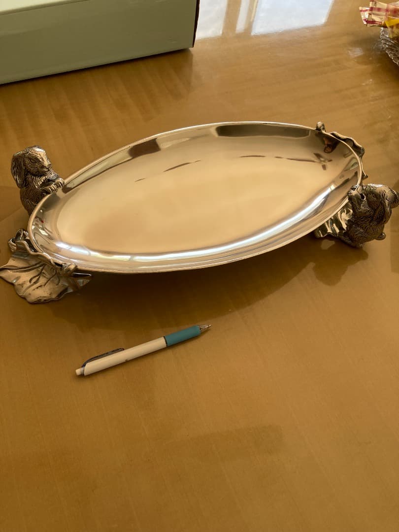 在庫１点　日本未入荷　トレイ　シルバー　インテリア