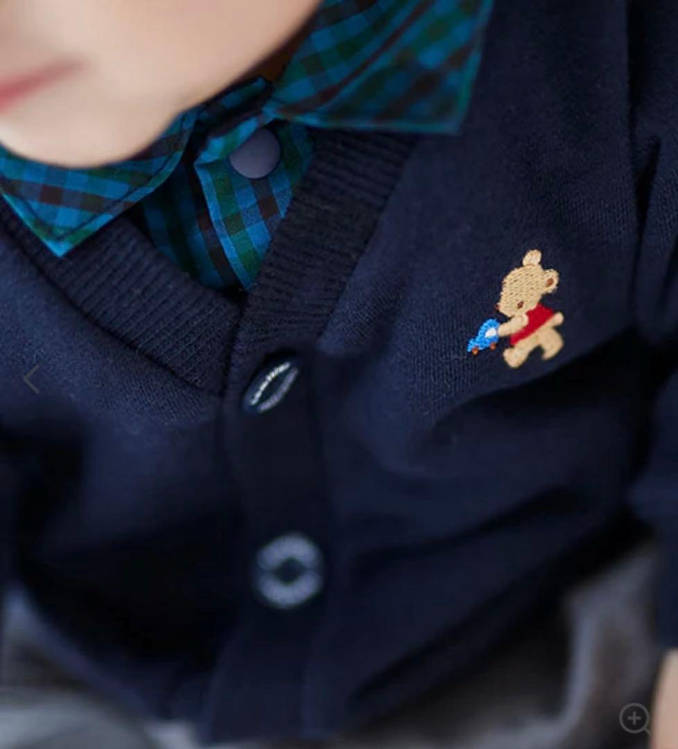 【新品】familiar カーディガン風ロンパース 80