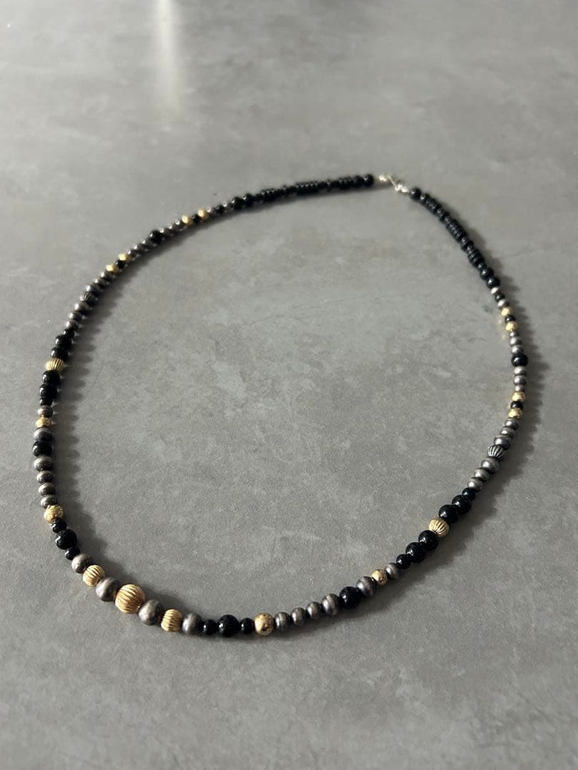 ナバホパール　14K SV925 NAVAJO インディアンジュエリー　50cm