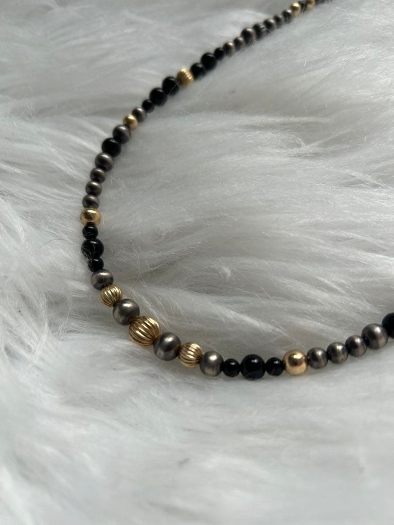 ナバホパール　14K SV925 NAVAJO インディアンジュエリー　50cm