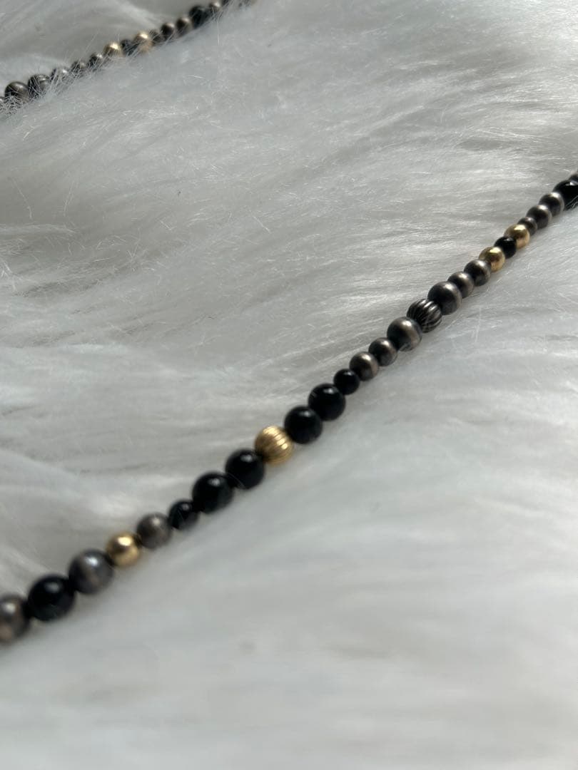 ナバホパール　14K SV925 NAVAJO インディアンジュエリー　50cm