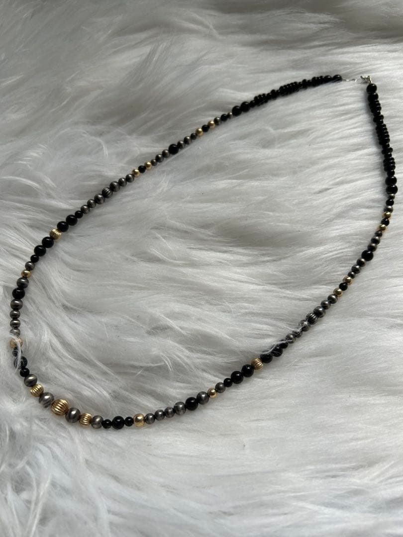 ナバホパール　14K SV925 NAVAJO インディアンジュエリー　50cm