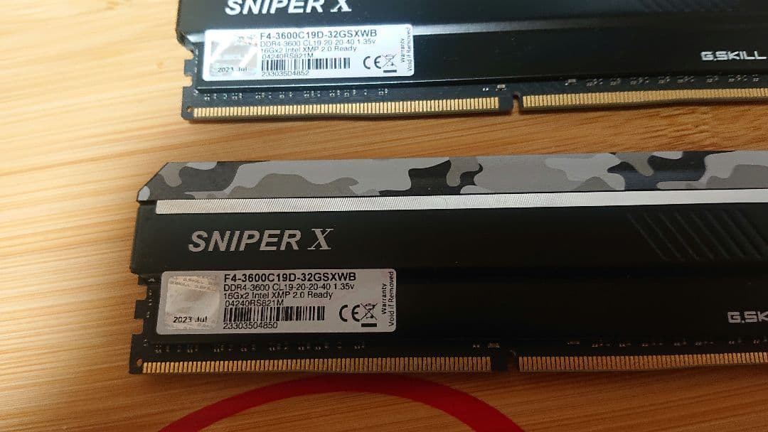 G.Skill SNIPER X DDR4-3600 16GBx4枚セット