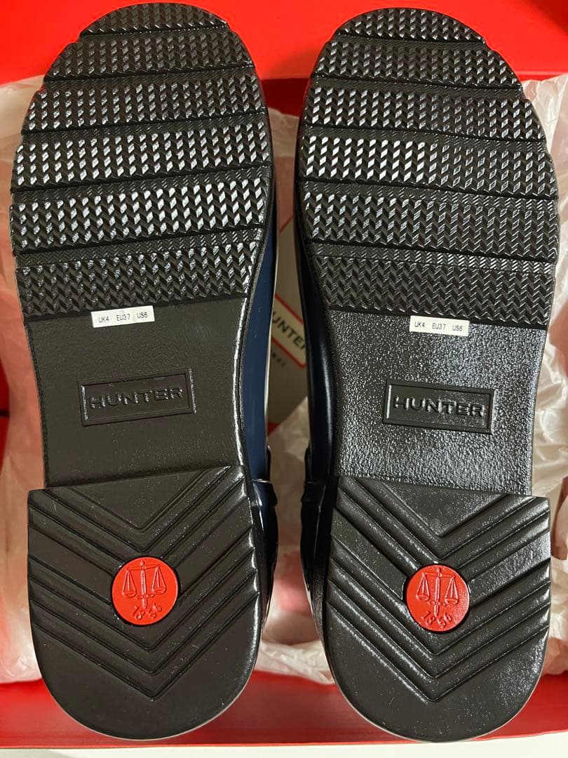 HUNTER レインブーツ リファインド グロス キルテッド チェルシー