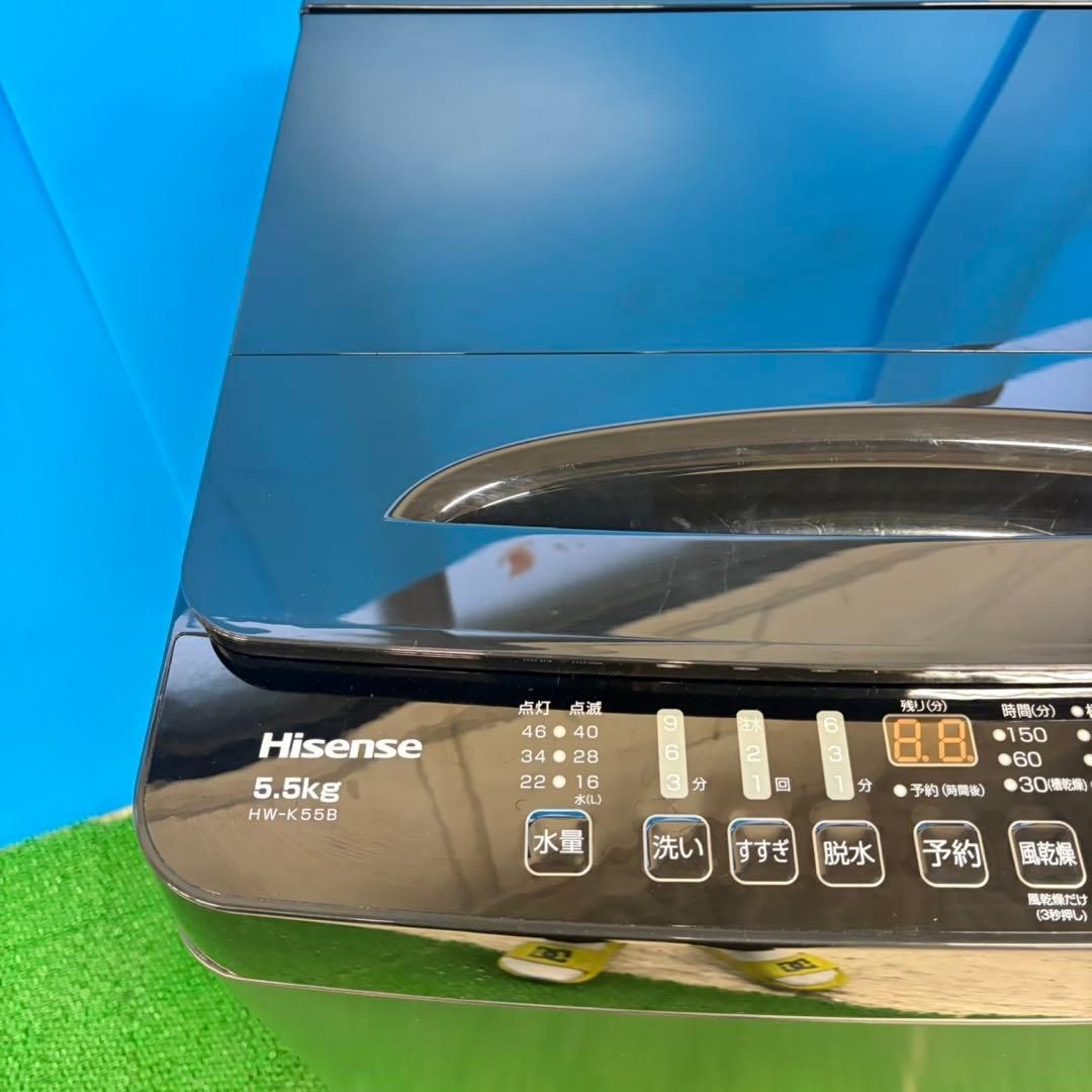 646 ブラックカラー　2025年製洗濯機5.5kg 洗濯槽内極美品2025年製