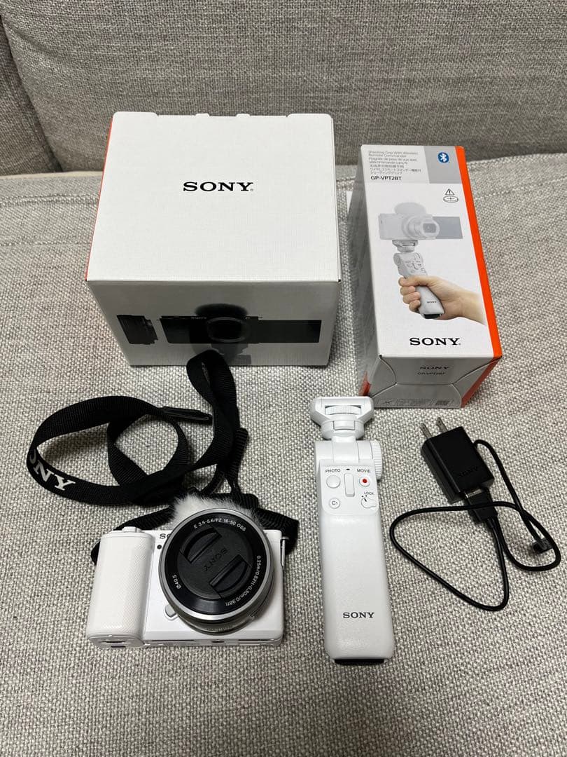 SONY ZV-E10ホワイト GP-VPT2BT 純正シューティンググリップ