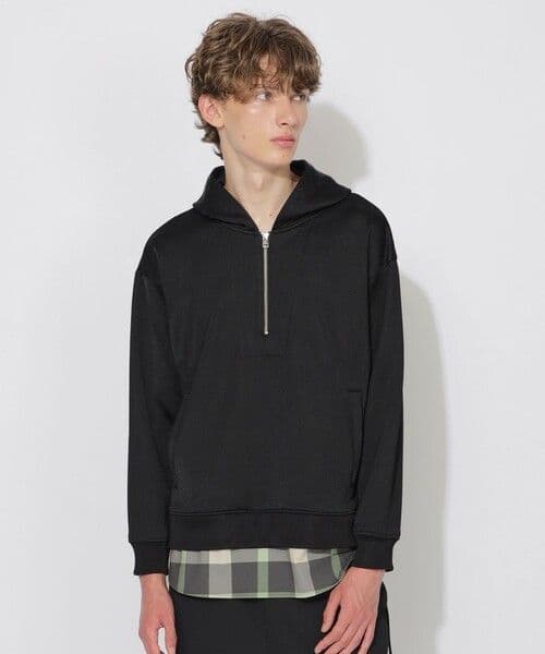 新品未使用　CB CRESTBRIDGE　レイヤードパーカー　ハーフジップ