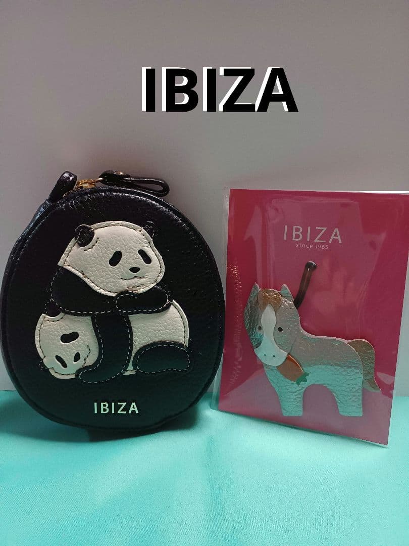 IBIZA　イビサ　バッグチャーム　マスコット マルチケース　双子パンダ