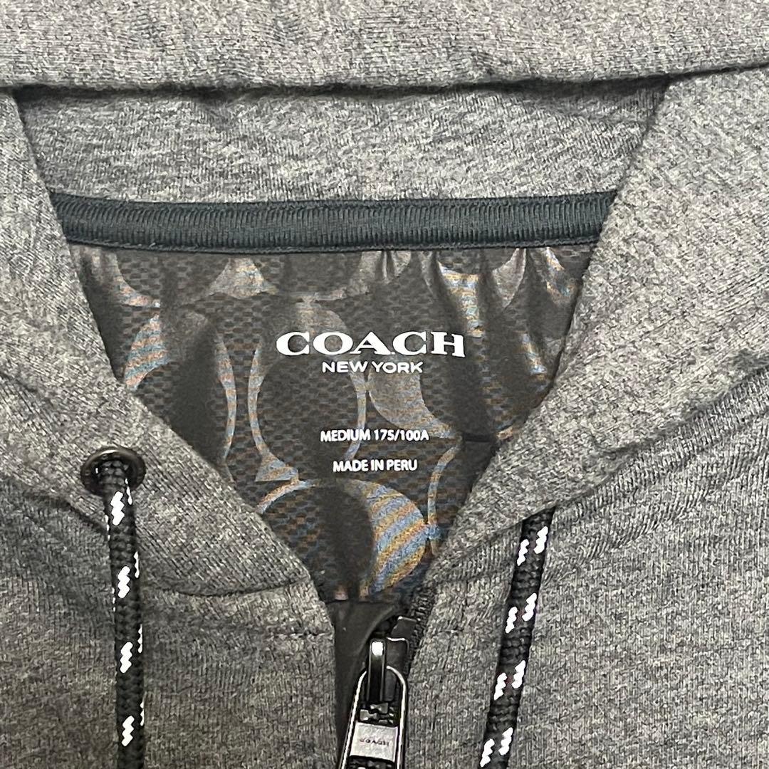 美品　COACH シグネチャー パーカー Mサイズ フルジップ コーチ
