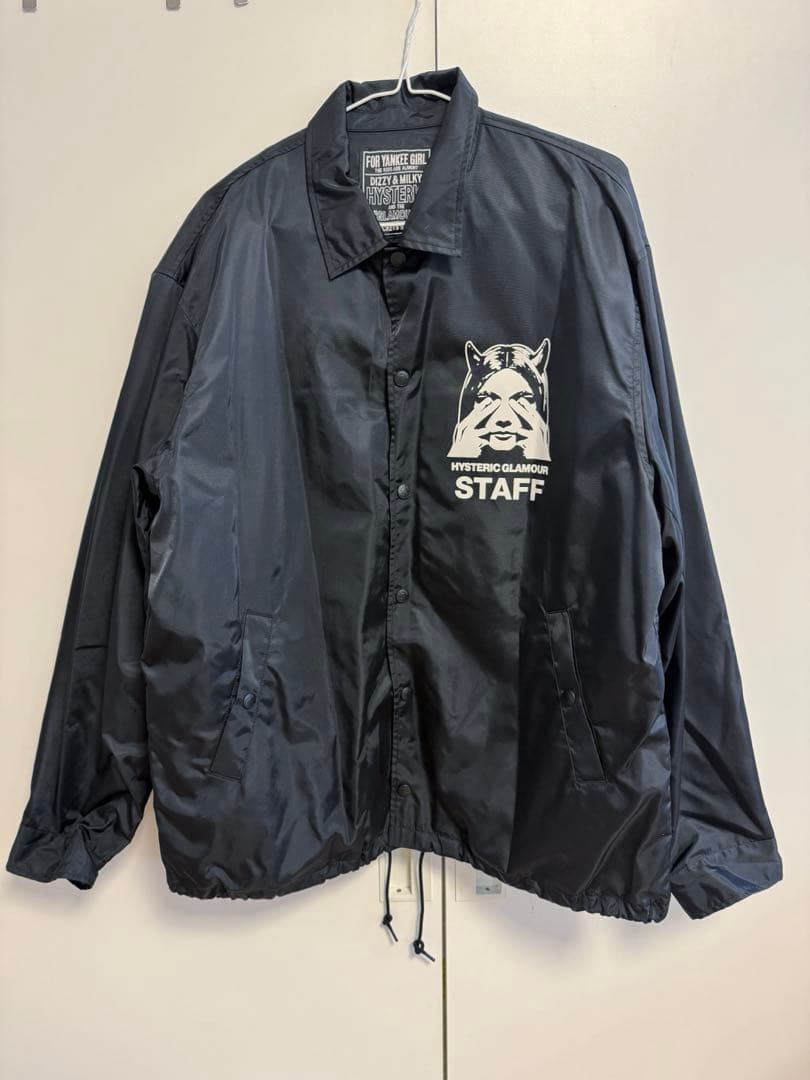 HYSTERICGLAMOUR/黒/ナイロンジャンパー/バックプリント