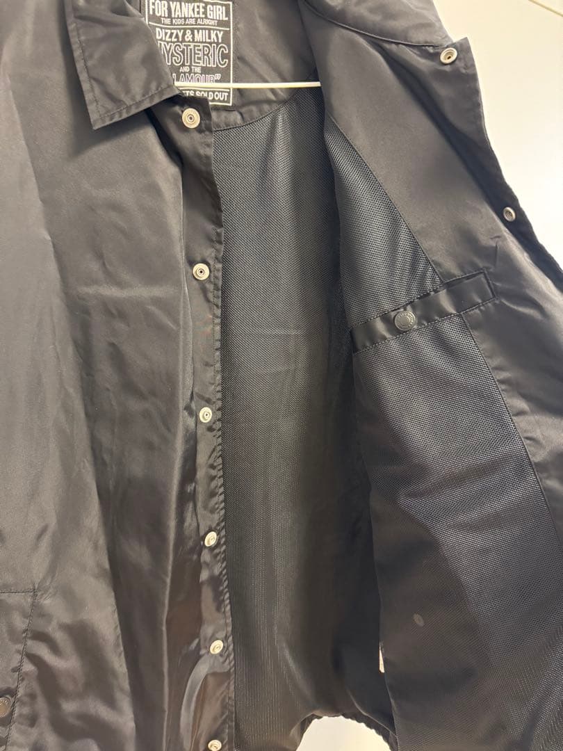 HYSTERICGLAMOUR/黒/ナイロンジャンパー/バックプリント