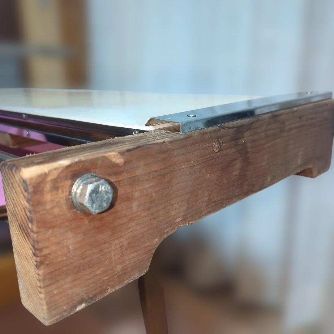 麺切りカッター　麺切り台　完動品　台の下部の横木が１本欠品