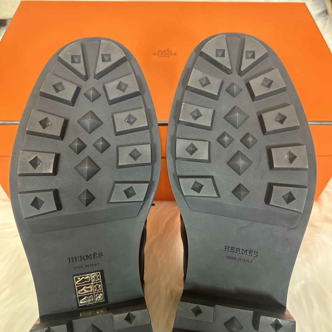 未使用級　HERMES エルメス　革靴　ケリー　ダービー　ファースト　36 黒