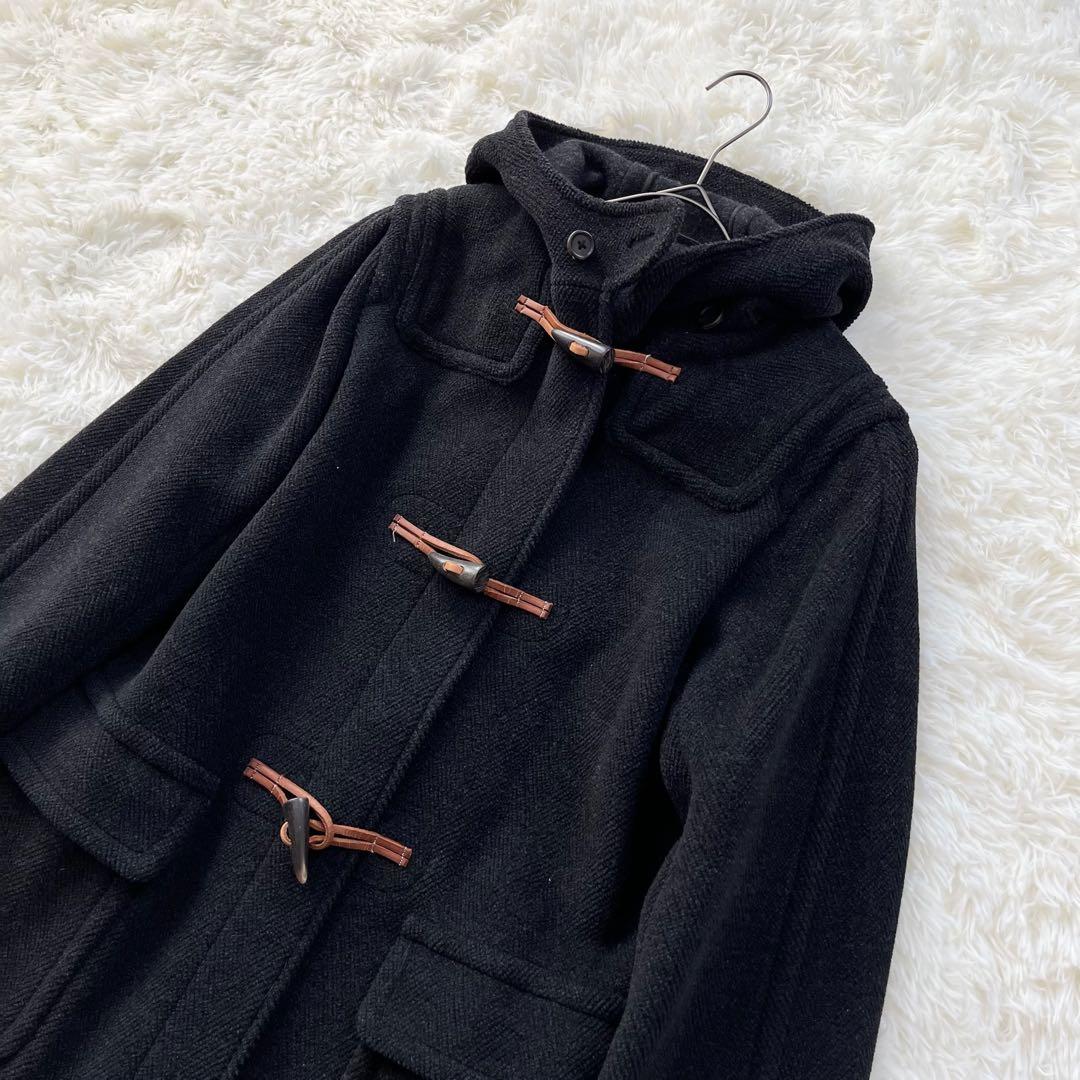 【トゥモローランドコレクション】ダッフルコート ロング フード　チャコールグレー