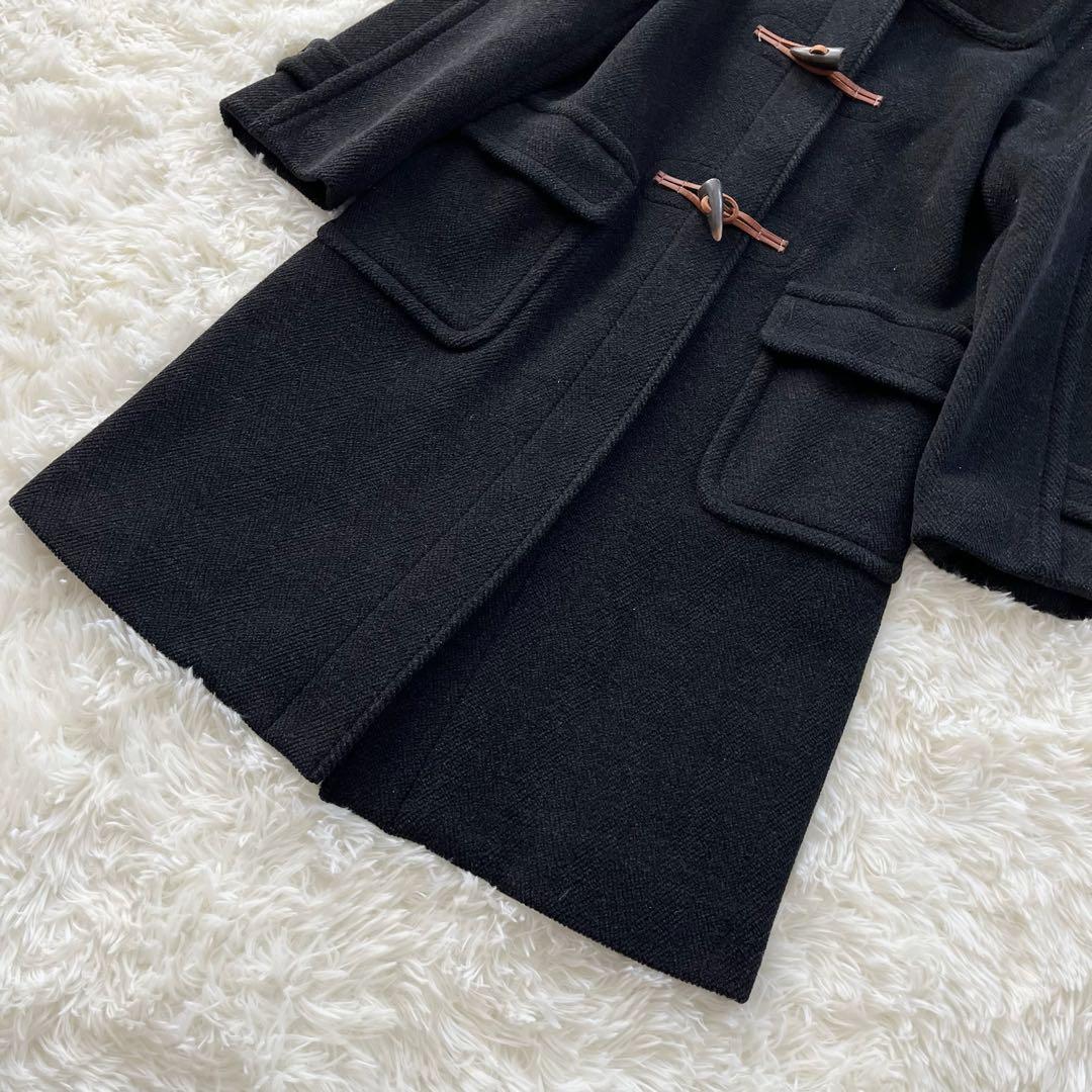 【トゥモローランドコレクション】ダッフルコート ロング フード　チャコールグレー