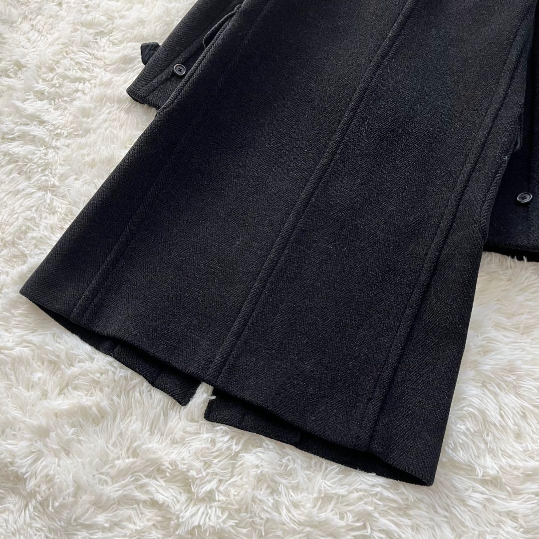 【トゥモローランドコレクション】ダッフルコート ロング フード　チャコールグレー