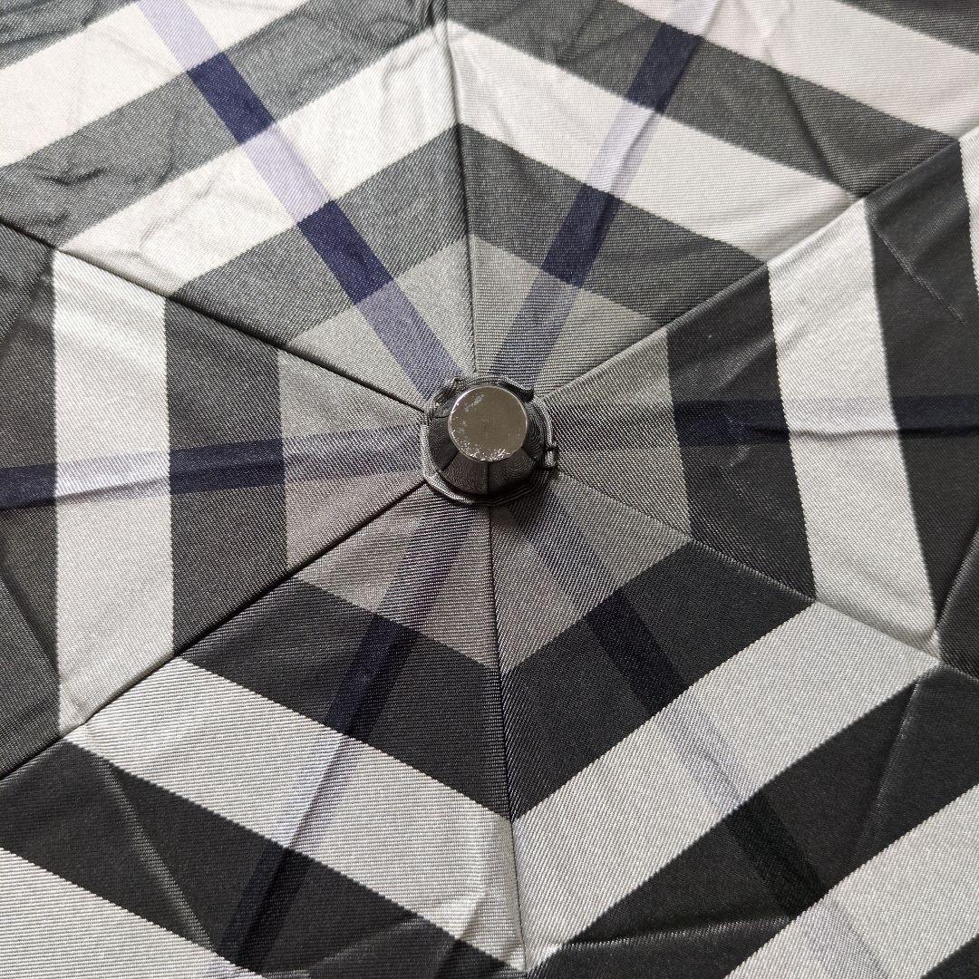 未使用Burberry 折りたたみ傘 チェック柄 グレー