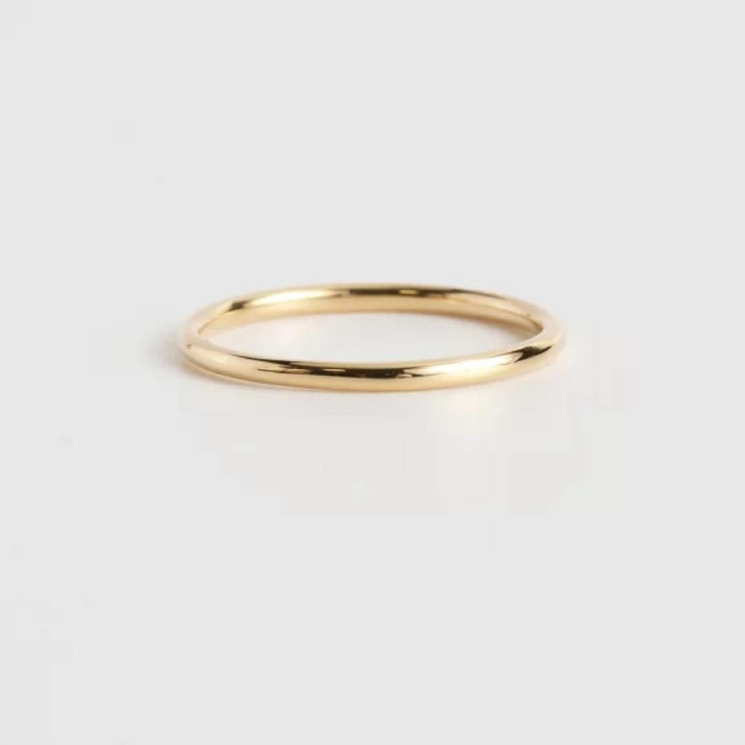 【Nude Ring / middy】 K10 シンプルリング イエローゴールド