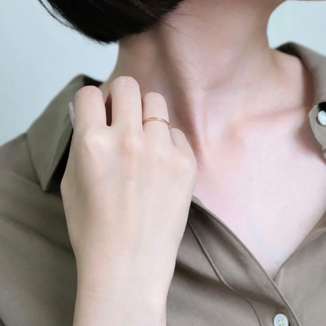 【Nude Ring / middy】 K10 シンプルリング イエローゴールド