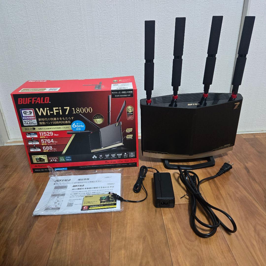 バッファロー WiFi7対応 無線LANルーター WXR18000BE10P