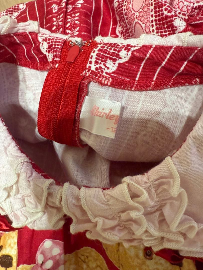 シャーリーテンプル　テディベア　くま　ワンピース　三越伊勢丹限定　赤　120