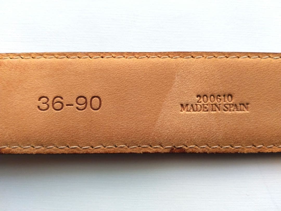 【希少】ロエベ LOEWE アナグラム 金ロゴバックル　ブラウンレザーベルト