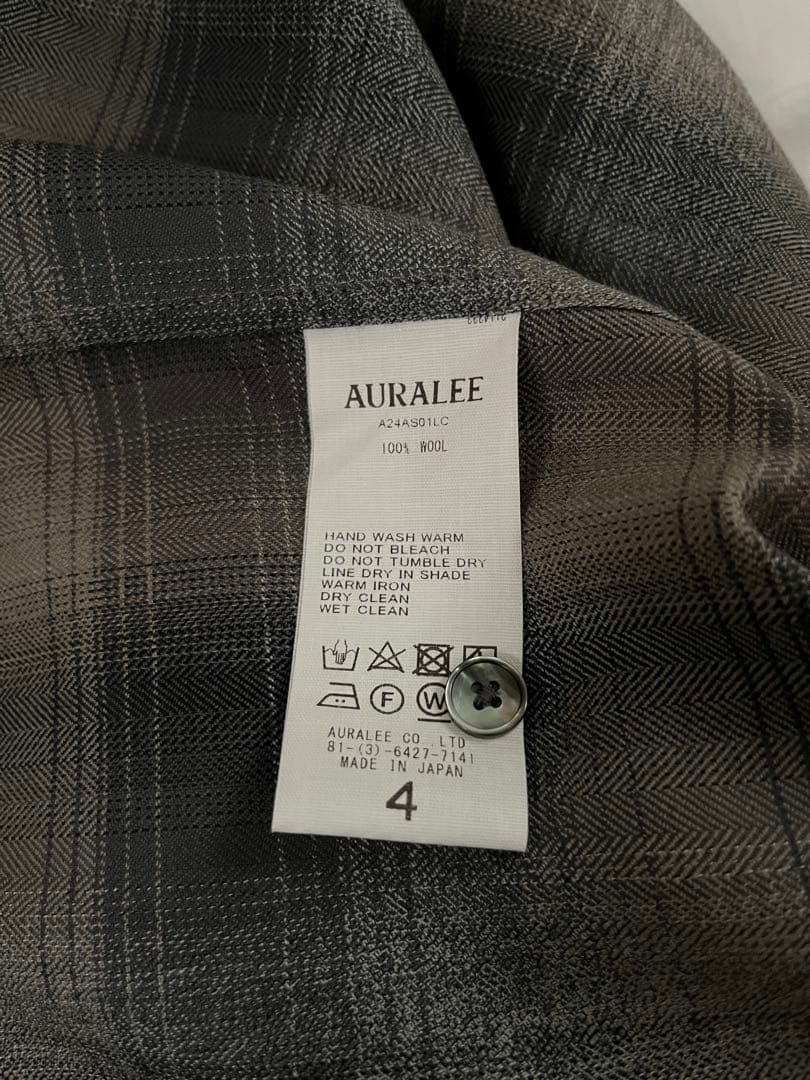 トップス auralee Super Light Wool Check Shirt