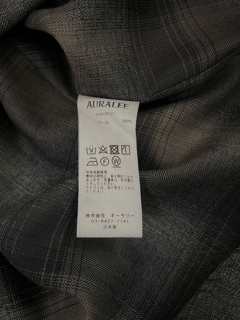 トップス auralee Super Light Wool Check Shirt