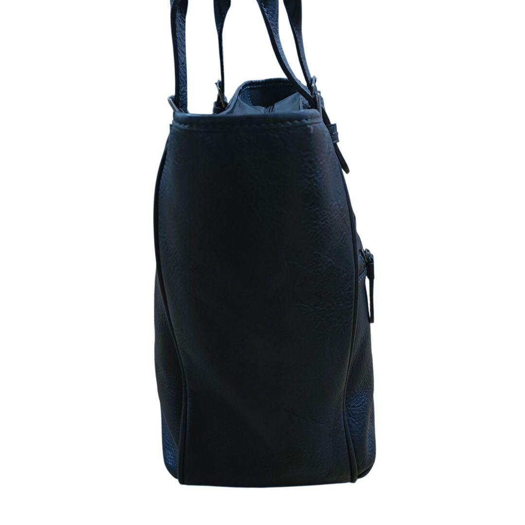 FUJITAKA フジタカ　ビジネスバッグ　トートバッグ　シボ革　A4　ネイビー