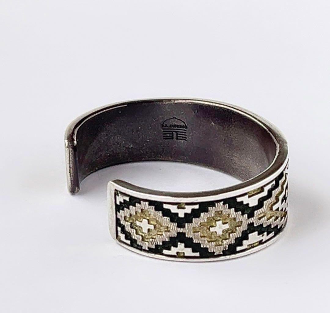 ナバホ族 ダンジャクソン ラグオーバーレイバングル ブレスレット ジュエリー