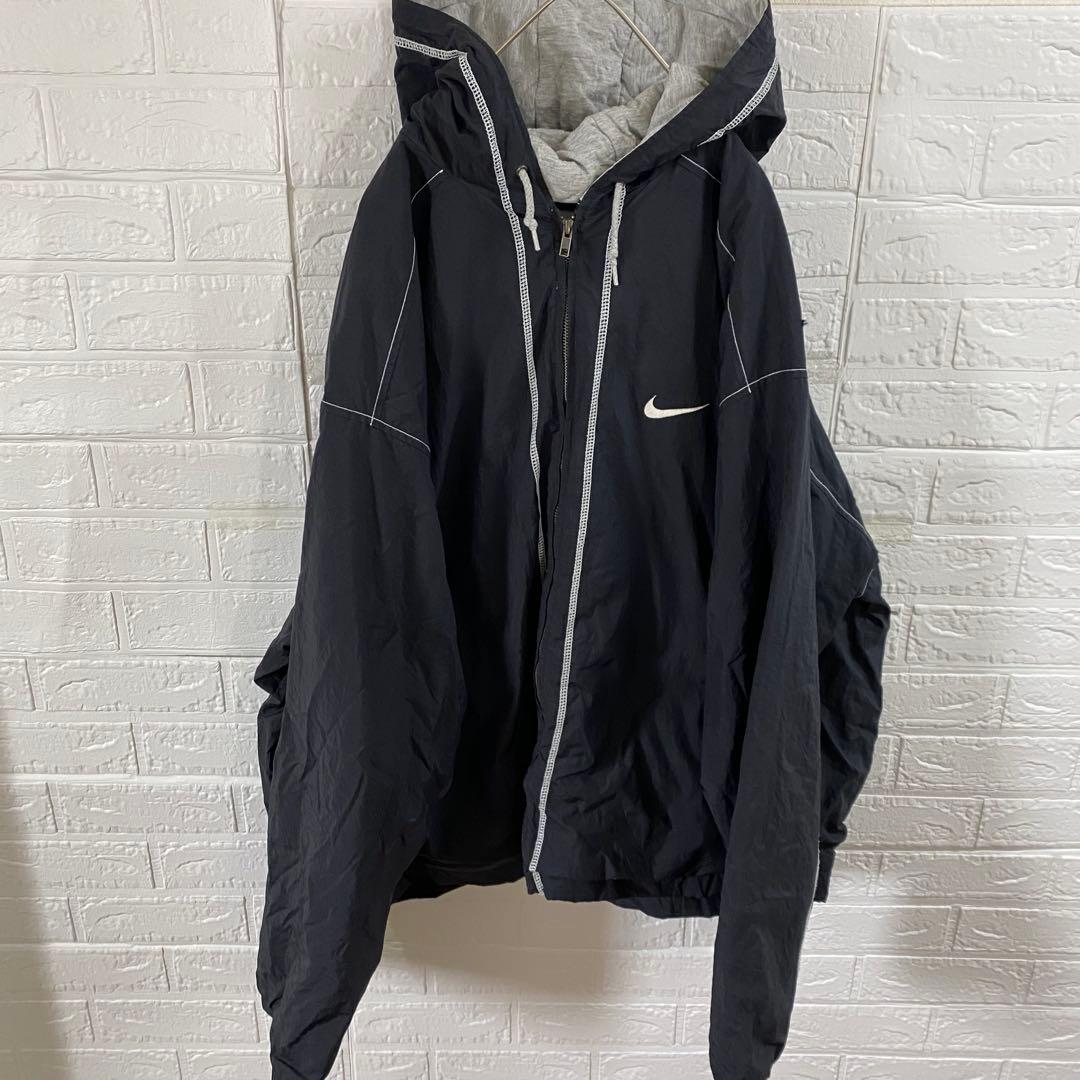 ナイキ　メガサイズ　バックロゴ90s白タグナイロンジャケット