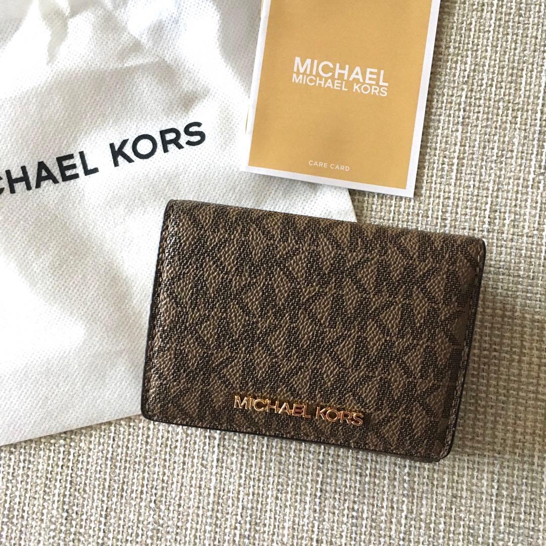 新品　マイケルコース MICHEAL KORS　三つ折り　財布　ブラウン