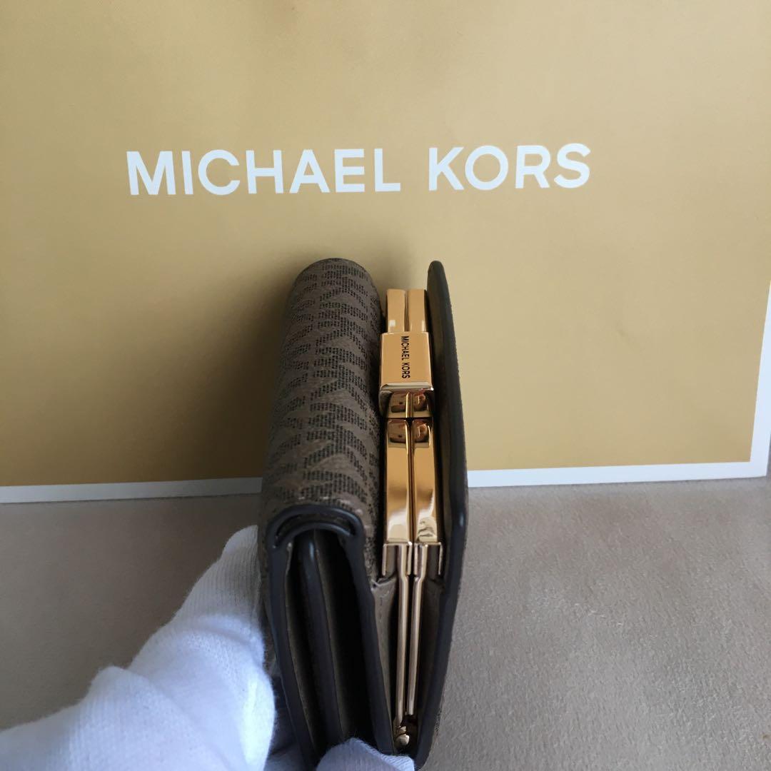 新品　マイケルコース MICHEAL KORS　三つ折り　財布　ブラウン