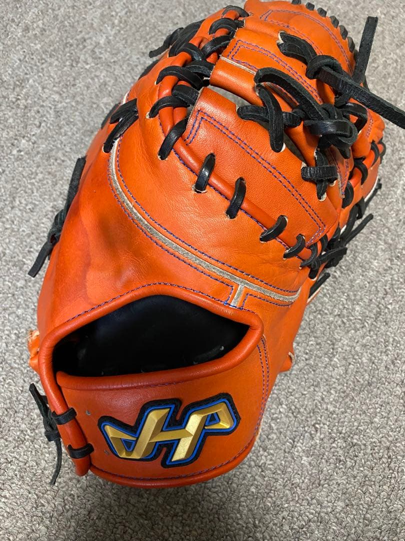 ハタケヤマ　ファーストミット　軟式用　オレンジ　一般