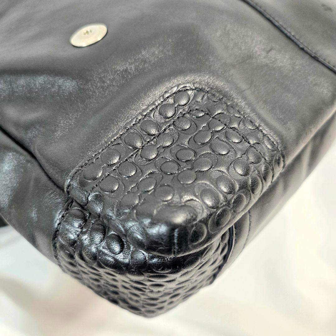 美品 コーチ メッセンジャー ショルダー レザー F74386