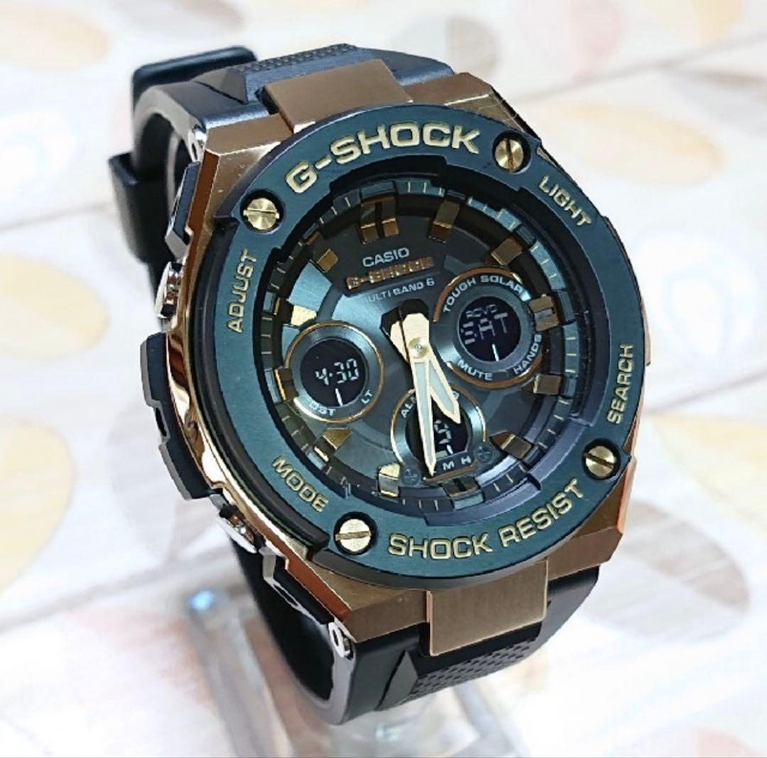 『プラチナ』【CASIO／G-SHOCK】電波タフソーラー デジアナ