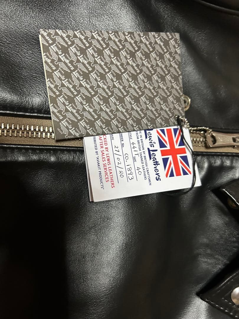 美品 ルイスレザー　サイクロンタイトフィット40 ホース オーダー