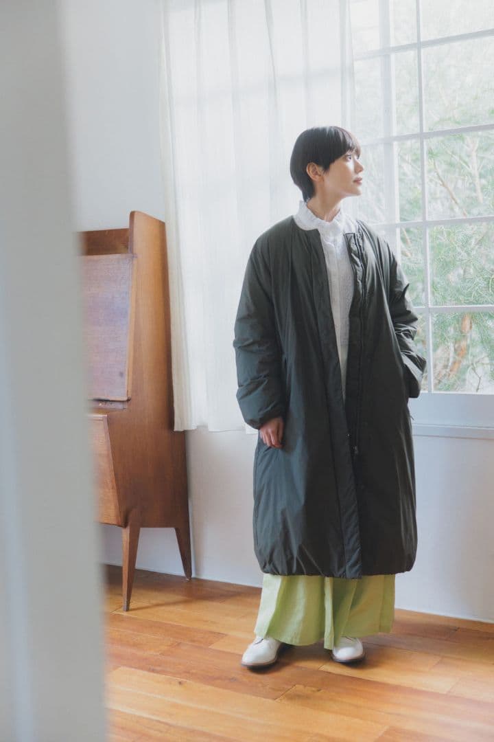 ノーカラーダウンコート (ウィメンズ)ＷＬ