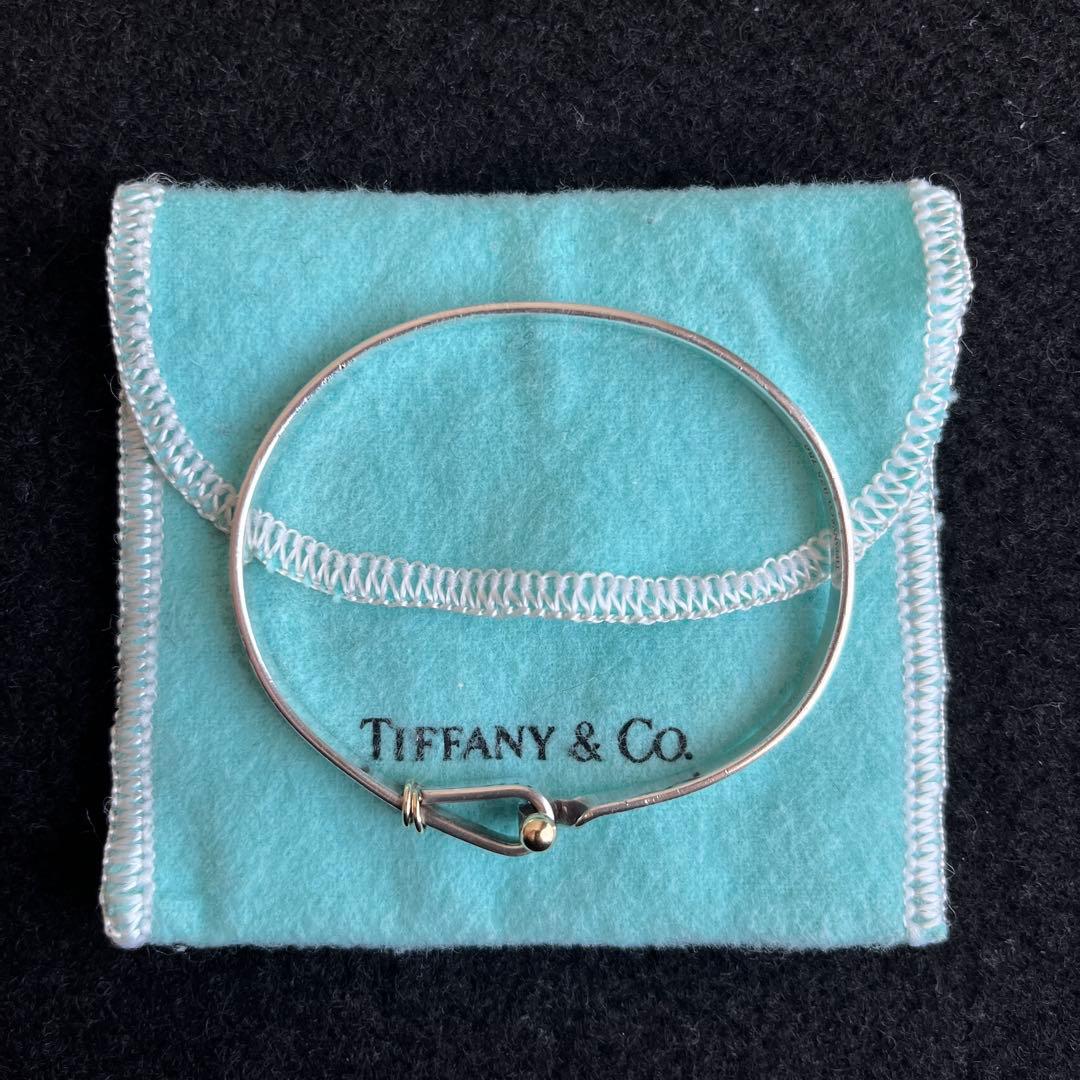 ティファニー TIFFANY フックアンドアイ バングル SV YG コンビ