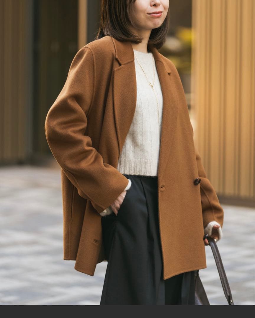 新品同様NOBLE】Super160sチェスターミドルコート　36