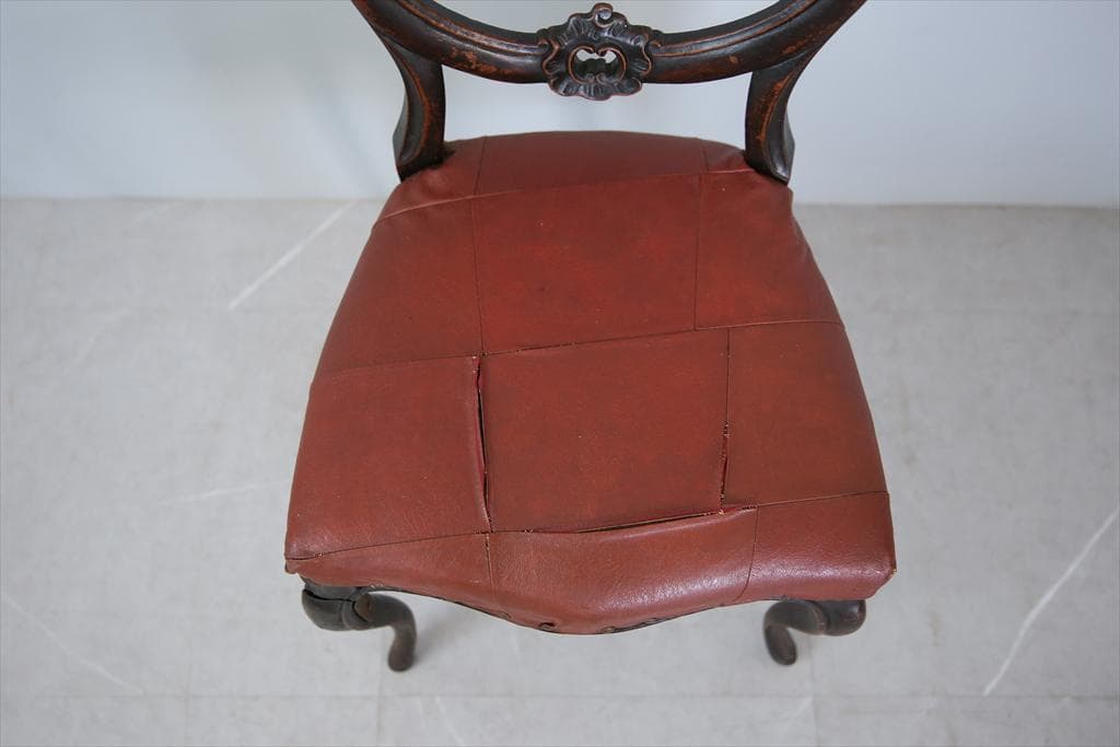 英国アンティーク木製バルーンバックダイニングチェア/サロンイス(89-41-2)