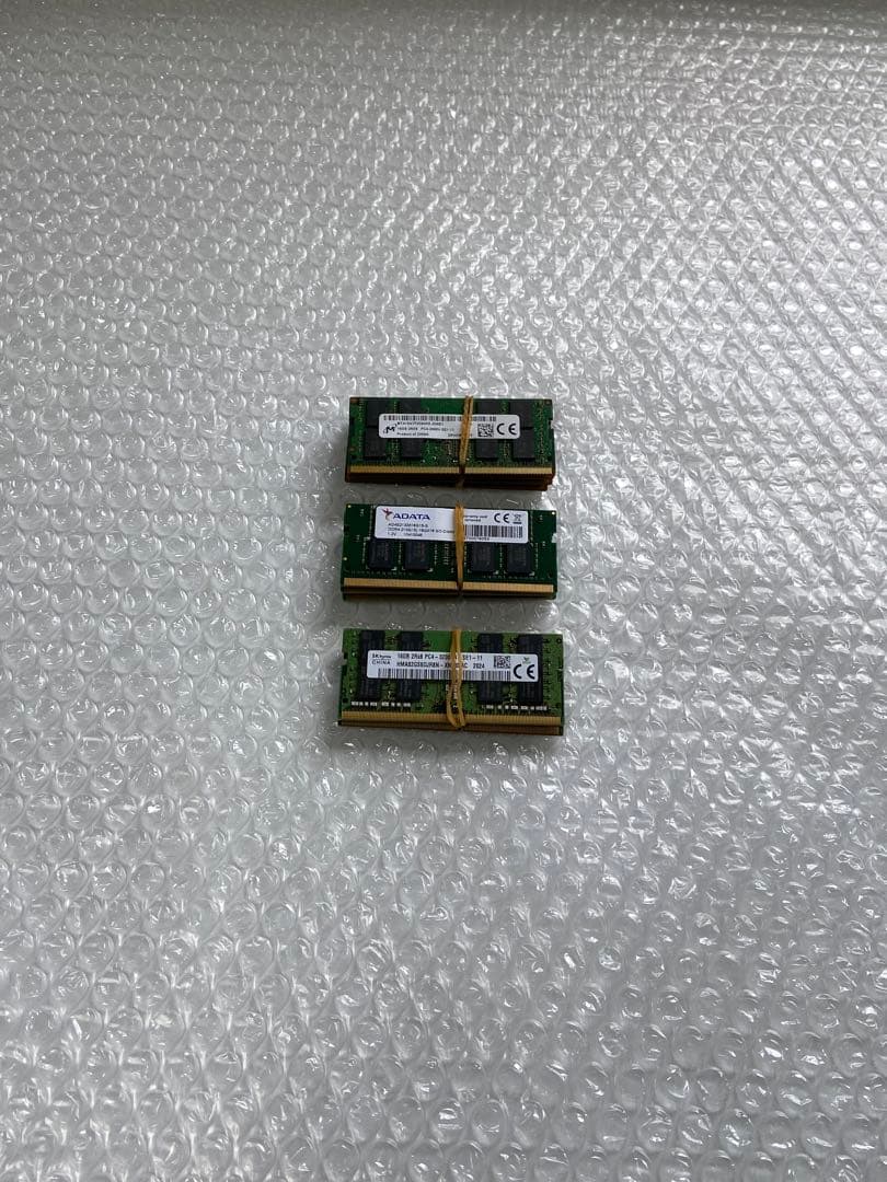メモリー ノート用 DDR4 16GB 計9枚 3種 ジャンク