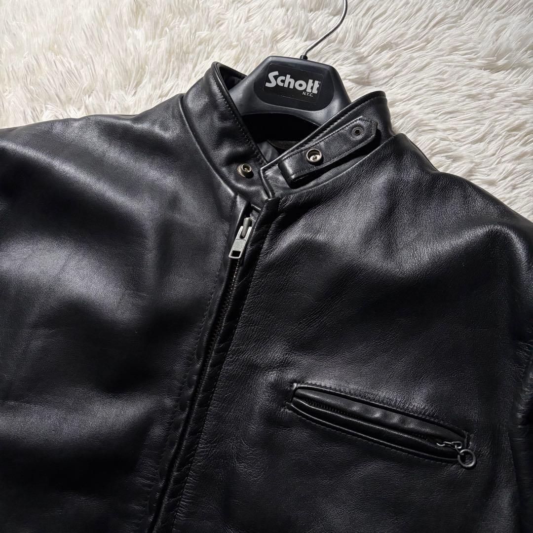希少モデル■schott ライダースジャケット　641Q ブラック　本革　44